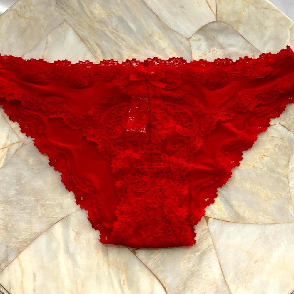 Rare Victoria Secret XSmall Dream Angels Vintage Panty Very Sexy Satin Lace Trim